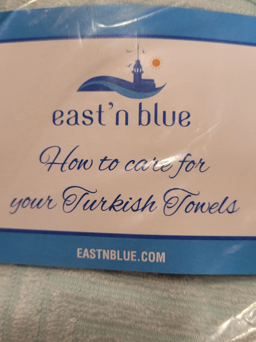 New East 'n Blue Light Blue Turkish Bath Towel
